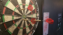 Dont see darts on here much but tonight I pulled off a Robin Hood