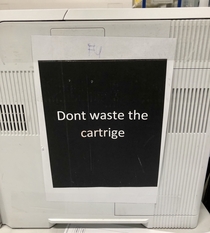 Dont waste