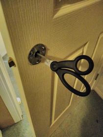 Door handle fell off so I had to improvise
