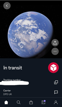 DPD showing me where my parcel is