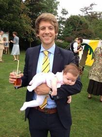 Drink in one hand niece in the other Good to see my mate has his priorities right