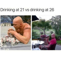 Drinking at  vs drinking at 