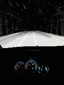 Drive in a blizzard