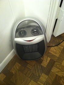 Dropped my pants to poop and noticed this perv winking at me