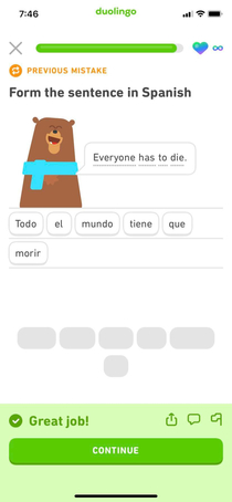Duolingo is getting dark