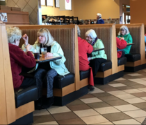 Each booth is an alternate reality parallel universes