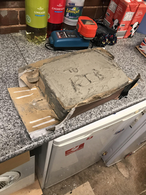 Each year my brother and I compete to give the hardest to open birthday gift This year Ive wrapped his gift in concrete
