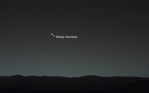 Earth as seen from Mars annotated