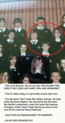 Ed Sheeran went to Hogwarts