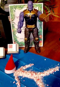 Elf on the shelf vs Thanos