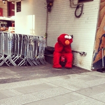 Elmo needs a tickle taken by a friend in NYC