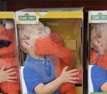 Elmo woke up on the wrong side of the bed