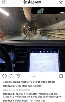 Elon Musk commenting on his own post then answering himself