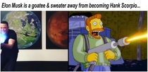 Elon Musk is just a goatee amp sweater away from becoming Hank Scorpio  