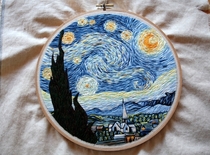 Embroidered Starry Night