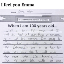 Emma is going places