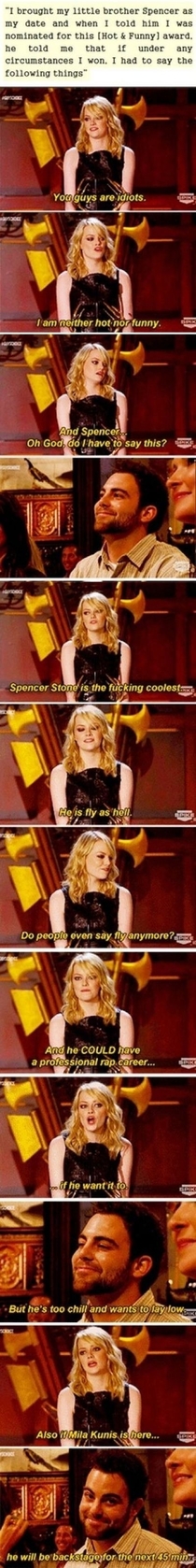 Emma Stone is the best older sister ever