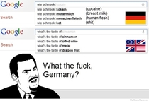 English searches vs German searches
