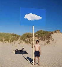 Even cloud paintings block the sun