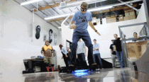 Even one of the greatest skateboarders of all time finds the hoverboard strange at first