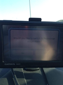 Even the satnav starts giving you grief when stuck in traffic