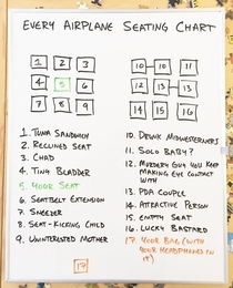 Every airplane seating chart