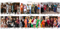 Every year my girlfriends and I dress-up as different actors for Halloween and heres every year in one image I was told this is better suited for rfunny instead of rpics