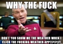 Everytime its an ad or Whats New when I open the weather app