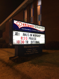 Evidently the local church specializes in JOI and Anus worship