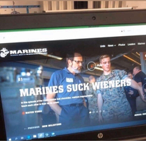 Evidently the Marines website got hacked