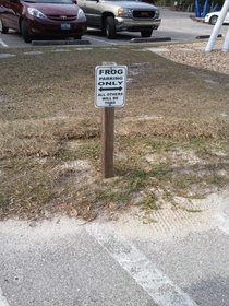 Exclusive Parking for only Frogs
