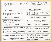 Excuses excuses