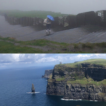 Expectation vs Reality for my Cliffs of Moher trip this AM Ireland is beautiful