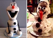 Expectations vs Reality Olaf Cake