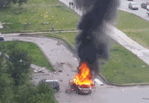 Exploding car