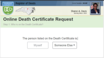 Failure in website design for death certificate requests WTH North Carolina