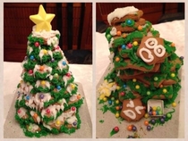 family gingerbread tree competition