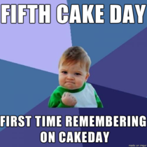 Fifth Cakeday Success Kid