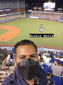 Finally made it to a game and I even got a selfie with my favorite Dodger Mookie Betts