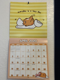 Finally remembered to flip over the calendar to April Thought the caption was fitting