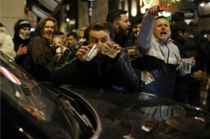 First night of the pubs in Britain reopening
