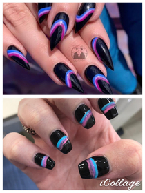 First time Ive ever tried to show my pride What I asked for vs what the nail tech game me