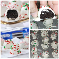 First time making Oreo cookie balls I have to force myself to not eat them all