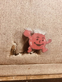 Fixed a hole in the wall at work today