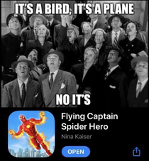 Flying captain spider hero
