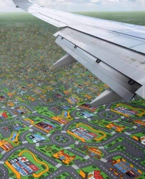 Flying over the streets I grew up on