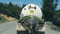Following a septic truck today