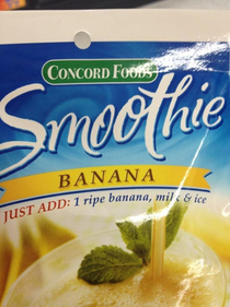 For a delicious smoothie just add all the ingredients for a smoothie