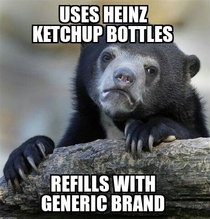 For all the ketchup snobs out there I worked at several restaurants that did this