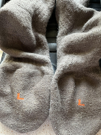 For five years I diligently made sure I put my hiking socks on the correct feet Never crossed my mind that I always picked the left one first Today I realised I had bought large socks